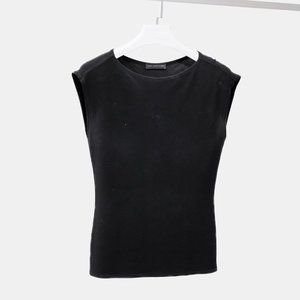 Marie Saint Pierre Black Sleeveless Top